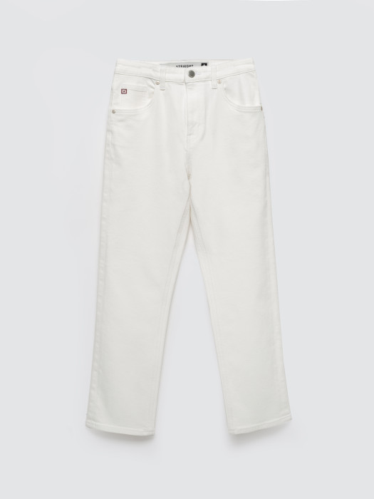 Rovné džínsy z bavlneného denimu AVRIL CROPPED 818